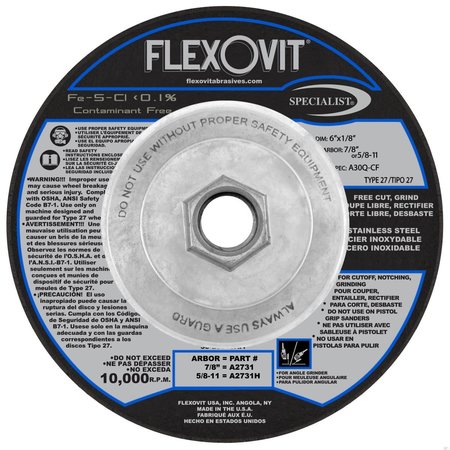 FLEXOVIT DEPRESSED CENTER COMBINATION WHEEL A2731H